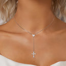 925 Sterling Silver White Gold Plated Necklace with CZ Pavé Setting for Women-6
