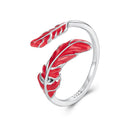 925 Sterling Silver Ring with White Gold Plating for Women - Style E-1