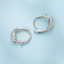 925 Sterling Silver Plated White Gold Hoop Earrings for Women-4