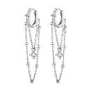 925 Sterling Silver Pavé Setting CZ Earrings for Women-1