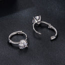 925 Sterling Silver & White Gold Plated 0.5 Carat Moissanite Earrings for Women-6
