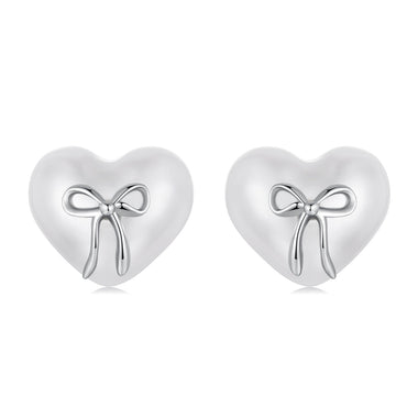 925 Sterling Silver Earrings with Quality Shell Pearl, Size 1*1.2cm for Women