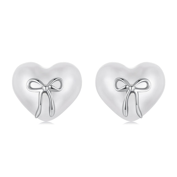 925 Sterling Silver Earrings with Quality Shell Pearl, Size 1*1.2cm for Women
