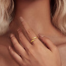 S925 Sterling Silver Gold Plated 0.16cm Ring-6