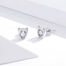 925 Sterling Silver Plated Platinum CZ Earrings for Women-3