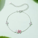 925 Sterling Silver Enamel Charm Bracelet with Pavé CZ, 15+6cm for Women-4