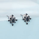 925 Sterling Silver Earrings with Pavé Setting CZ, Size 0.8*0.7cm for Women-4