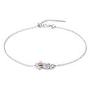 S925 Sterling Silver Adjustable Flower Bracelet for Women-7