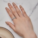 925 Sterling Silver Enamel Process Plated Platinum Ring Size 6 for Women-6