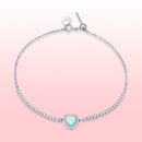 925 Sterling Silver Adjustable Bracelet with Translucent Opal and CZ for Women-6