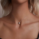 925 Sterling Silver White Gold Plated Necklace 40+5cm Length for Women-4