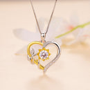 925 Sterling Silver Plated Gold Moissanite Necklace with Pavé Setting for Women-4
