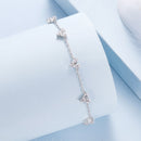 925 Sterling Silver Bracelet with White Gold Plating and CZ Paving for Women-2