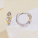 925 Sterling Silver Earrings with Plated White Gold and Gold for Women-4