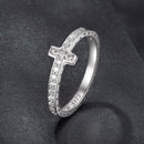925 Sterling Silver Moissanite Ring in Size 6-3