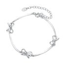 925 Sterling Silver White Gold Plated Adjustable Bracelet for Women-3