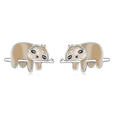 925 Sterling Silver Enamel Oxidized Earrings for Women, 0.7*1.2cm