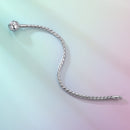 925 Sterling Silver White Gold Plated Bracelet with CZ Pendant for Women-3