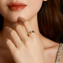 925 Sterling Silver Moissanite Gold Plated Ring for Women, Size 6-9