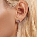 925 Sterling Silver White Gold Plated Pavé Set CZ Earrings for Women-5
