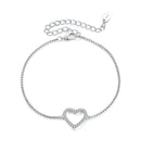 925 Sterling Silver Plated White Gold Moissanite Bracelet for Women-1