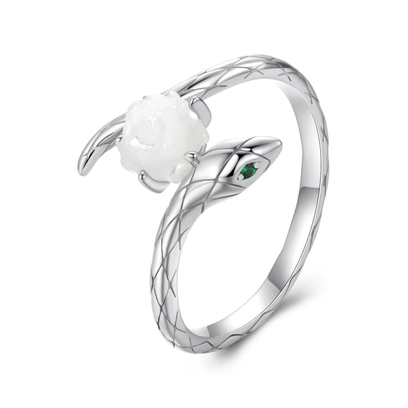925 Sterling Silver White Gold Plated Ring with Cubic Zirconia for Women