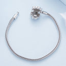 925 Sterling Silver Plated Platinum Bracelet with 3mm Rope for Women-5