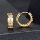 925 Sterling Silver 0.009 Carat Moissanite Hoop Earrings for Women-4
