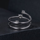 925 Sterling Silver 3mm Moissanite Ring for Women-1