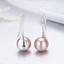 925 Sterling Silver Oxidized Pearl Earrings for Women-4