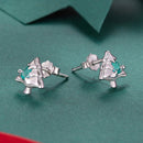 925 Sterling Silver White Gold Plated Transparent Glass Earrings for Women-3
