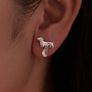 925 Sterling Silver White Gold Plated Pavé Setting CZ Earrings for Women-6