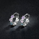 925 Sterling Silver Enamel Oxidized Silver Earrings-7
