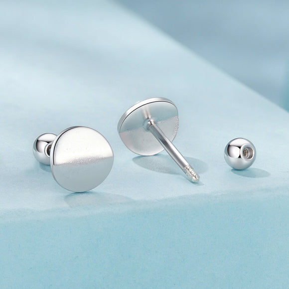 925 Sterling Silver + White Gold Plated Earrings