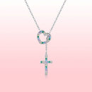 925 Sterling Silver Plated Necklace with Adjustable Length 42.5cm and CZ for Women-6