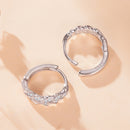 925 Sterling Silver Earrings with Pavé Setting CZ and White Gold Plating for Women-4