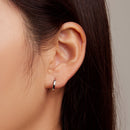 925 Sterling Silver Earrings for Women - Style A, 1.1x0.2cm, Platinum Plated-5