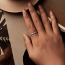925 Sterling Silver Synthetic Opal White Gold Plated Ring Size 6 for Women-4