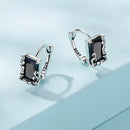 925 Sterling Silver Earrings with CZ and Oxidized Finish for Women-3