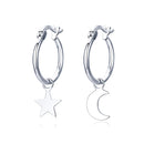 925 Sterling Silver Earrings 2.6x0.7cm for Women-1