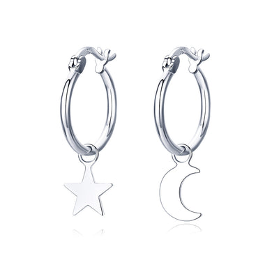 925 Sterling Silver Earrings 2.6x0.7cm for Women