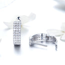 925 Sterling Silver Earrings with Pavé Setting CZ 1.3*0.4cm-5