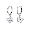S925 Oxidized Silver Pavé Setting CZ Earrings for Women-1