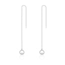 925 Sterling Silver Plated Platinum Pavé Setting CZ Earrings for Women-1