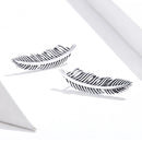 925 Sterling Silver Earrings - Oxidized Silver - 2.4cm x 0.7cm - Women-3