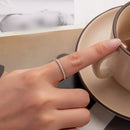 925 Sterling Silver Oxidized 0.17cm Ring for Women Size 6.0-5