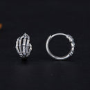 925 Sterling Silver Oxidized Earrings 12x7mm for Women-3