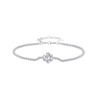 925 Sterling Silver 1 Carat Moissanite Bracelet for Women