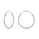 925 Sterling Silver Earrings for Women - White Gold Plated, 2.6*0.2 cm, Style L-1