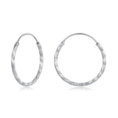 925 Sterling Silver Earrings for Women - White Gold Plated, 2.6*0.2 cm, Style L